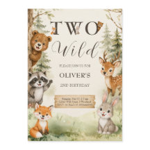 Invitation anniversaire 2 ans Two Wild aquarelle f