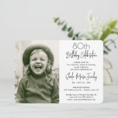 Invitation Anniversaire 2 Photos Simple Noir et Bl (Debout devant)
