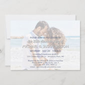 Invitation ANNIVERSAIRE 2 Photos Toast Navy & White Party (Dos)