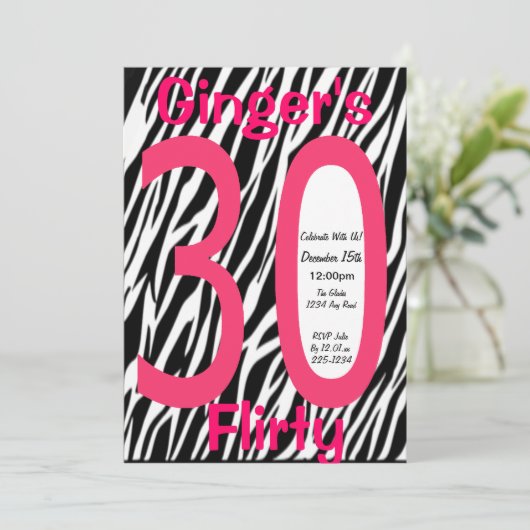 Invitation Anniversaire 30 ans (Debout devant)