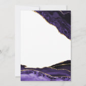 Invitation Anniversaire 30 ans Agate Blanc Violet Or (Dos)