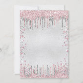 Invitation anniversaire 30 ans argent rose (Dos)