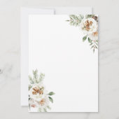 Invitation Anniversaire 30 ans Dîner Fleur Blanche Noël Hiver (Dos)