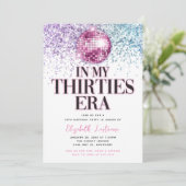Invitation Anniversaire 30 Ans Glitter Disco Années 30 (Debout devant)
