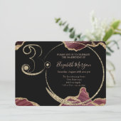 Invitation  Anniversaire 30 ans Marbre Bourguignon Pailleté O (Debout devant)