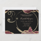 Invitation  Anniversaire 30 ans Marbre Bourguignon Pailleté O (Devant)