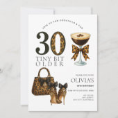 Invitation Anniversaire 30 ans moderne, Impression léopard te (Devant)