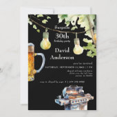 Invitation anniversaire 30 ans surprise BBQ noir (Devant)