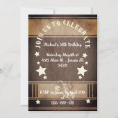 Invitation Anniversaire 30 ans thème cowboy vintage (Devant)