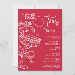 Invitation Anniversaire 30 Ans Trendy Red Talk Thirty To Me