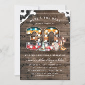 Invitation Anniversaire 30 ans | Wild West Cowboy (Devant)
