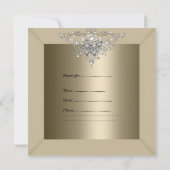 Invitation Anniversaire 30e Gold Coffee Pink Pearl (Dos)