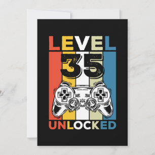 Invitation Anniversaire 35ème Niveau Débloqué 35 Jeux Rétro