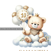 Invitation Anniversaire 3 Ans Ourson Mignon Ballon