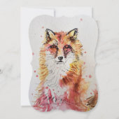 Invitation Anniversaire 40 ans Aquarelle Renard Ro (Dos)