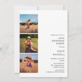 Invitation anniversaire 40 ans collage photo Scrip (Dos)
