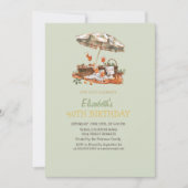Invitation Anniversaire 40 ans Orange Aperol Vert (Devant)