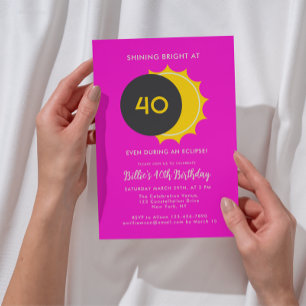 Invitation Anniversaire 40 ans   Partie partielle de l'éclips