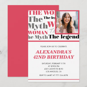 Invitation anniversaire 42 ans photo drôle Contemp