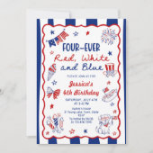 Invitation anniversaire 4 ans dessinée à la main p (Devant)