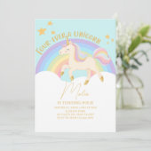 Invitation anniversaire 4 ans « Four-Ever a Unicor (Debout devant)