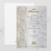 Invitation anniversaire 50 ans élégante (Devant / Derrière)