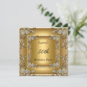 Invitation anniversaire 50 ans en or (Debout devant)