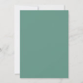 Invitation Anniversaire 50 ans Moderne Vert Rose Typo (Dos)