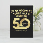 Invitation Anniversaire 50 ans Mon dieu vous avez un demi-siè (Debout devant)