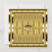 Invitation anniversaire 50 ans or  Or (Devant)