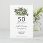 Invitation Anniversaire 50 ans | Parti de pêche du poisson (Debout devant)