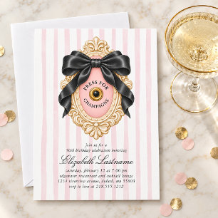 Invitation Anniversaire 50 ans "Press for Champagn