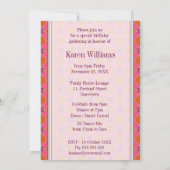 Invitation Anniversaire 50 ans Satin Orange Rose D (Dos)