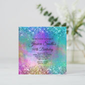 Invitation Anniversaire 50 ans Sirène Pailletée (Debout devant)