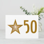 Invitation anniversaire '50' étoile blanche (Debout devant)