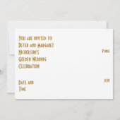 Invitation anniversaire '50' étoile blanche (Dos)