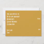 Invitation anniversaire '50' étoile d'or (Dos)