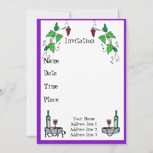 Invitation Anniversaire - 50e Or (Dos)