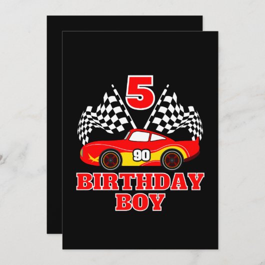 Invitation Anniversaire 5 ans (Devant / Derrière)