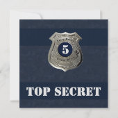 Invitation Anniversaire 5 ans sur le thème de la police créat (Dos)