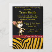 Invitation Anniversaire 5 de guépard de partie de poster de (Devant)