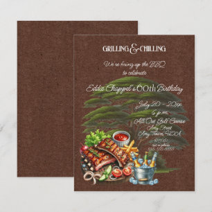 Invitation Anniversaire 60 ans Allumons le Gril