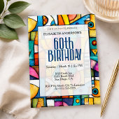Invitation Anniversaire 60 ans Cubiste Moderne