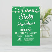 Invitation Anniversaire 60 ans Vert Fabuleux (Debout devant)