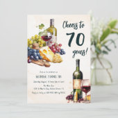 Invitation Anniversaire 70 ans Fromage Et Vin Adul (Debout devant)
