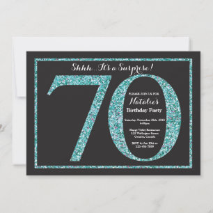Invitation Anniversaire 70 Ans Surprise Paillettes