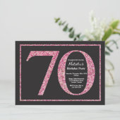 Invitation Anniversaire 70 Ans Tableau Noir Paille (Debout devant)