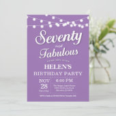 Invitation Anniversaire 70 Ans Violet Fabuleux (Debout devant)