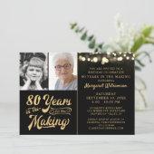 Invitation Anniversaire 80 ans dans la fabrication 2 photos n (Debout devant)