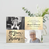 Invitation Anniversaire 80 ans dans la fabrication 2 photos O (Debout devant)